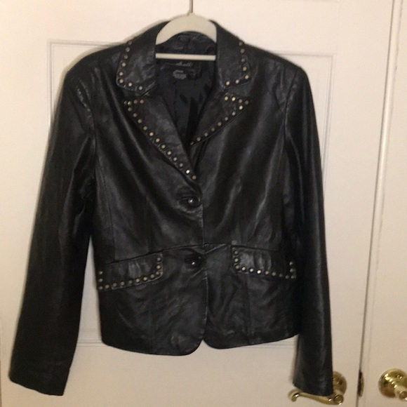 Beautiful soft leather studded jacket like new! - Picture 1 of 8